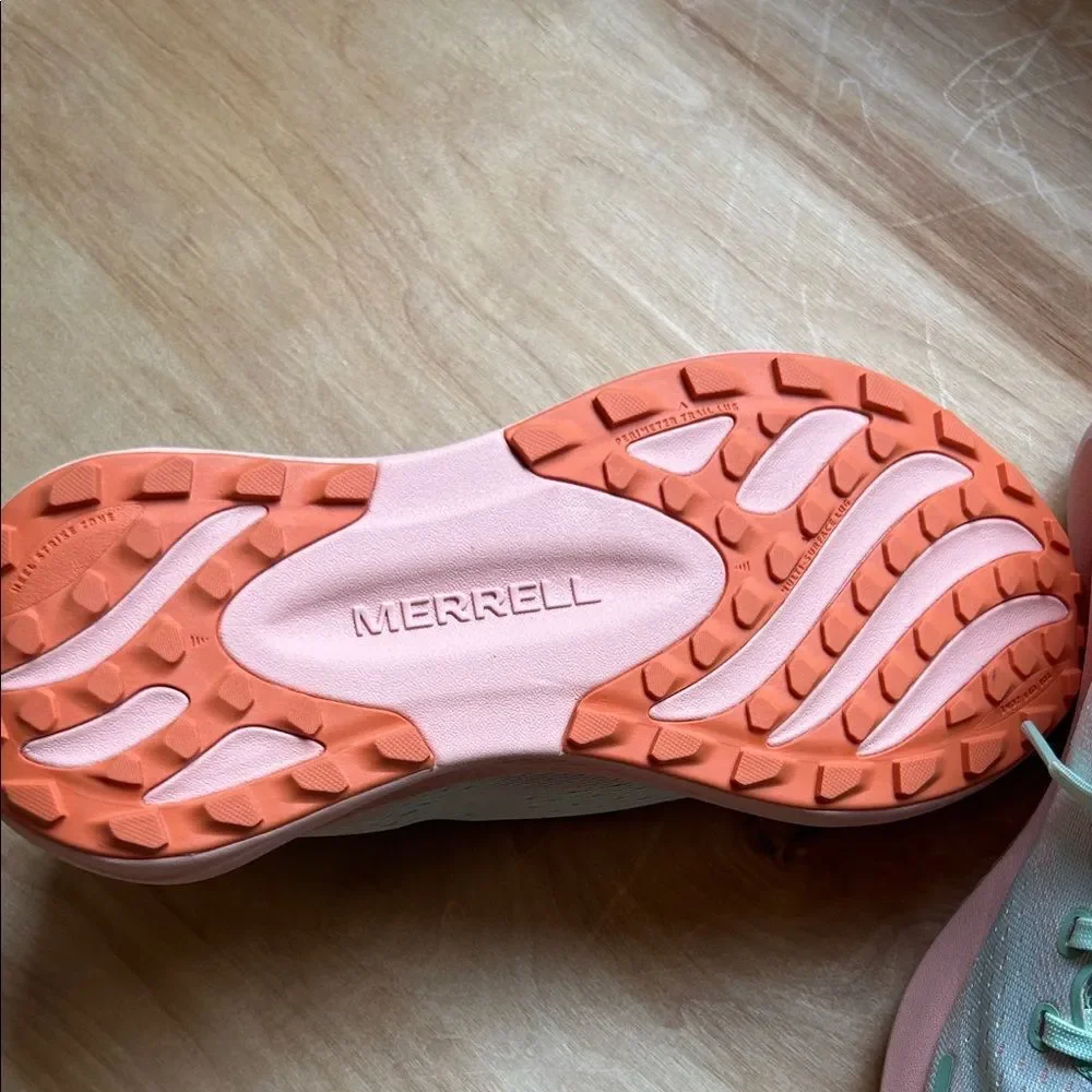 Merrell Women's Mint and Coral Running Shoes - Picture 3 of 6